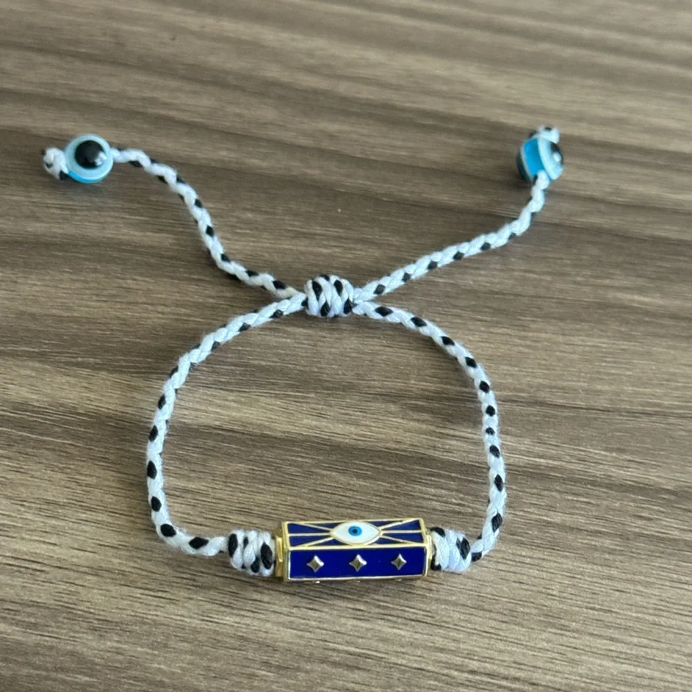 Blue Evil Eye Bracelet Q883 - Picture 3 of 4